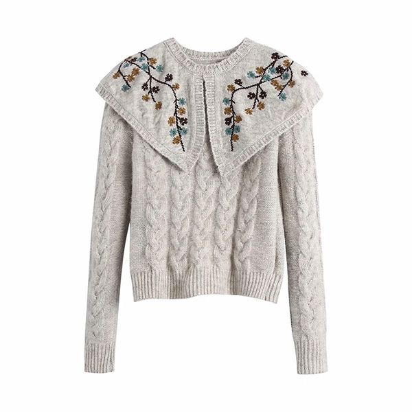 women's knits tees women retro sweet flower embroidery lapel sweater female simplicity long sleeve pullover chic 220915, White
women's knits tees women retro sweet flower embroidery lapel sweater female simplicity long sleeve pullover chic 220915, White