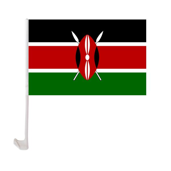30x45cm kenya car flag polyester uv protection window clip car decoration banner with flagpole
30x45cm kenya car flag polyester uv protection window clip car decoration banner with flagpole