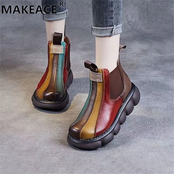 boots women's fashion chelsea chimney vintage ankle autumn/winter leather patchwork short platform 220914, Black
boots women's fashion chelsea chimney vintage ankle autumn/winter leather patchwork short platform 220914, Black