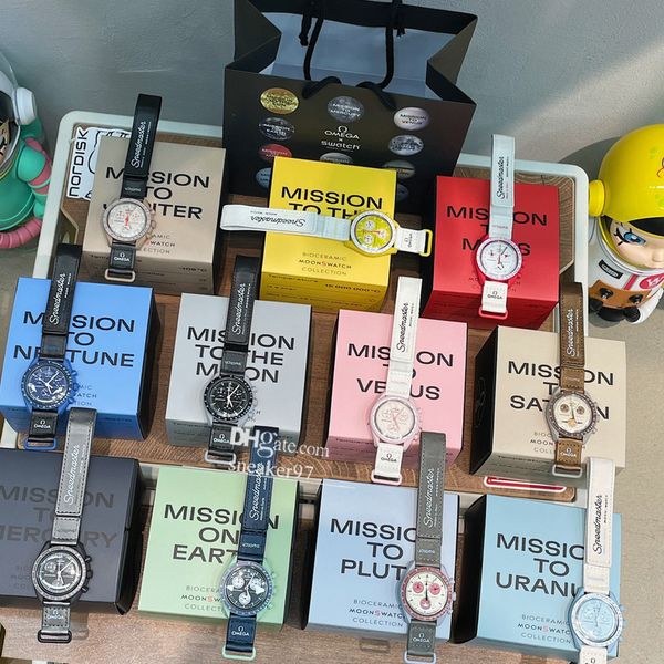 swatch bioceramic moonswatch quarz chronograph mens watch mission to pluto 42mm real black nylon omegswatch james montre de luxe limited edi, Silver
swatch bioceramic moonswatch quarz chronograph mens watch mission to pluto 42mm real black nylon omegswatch james montre de luxe limited edi, Silver