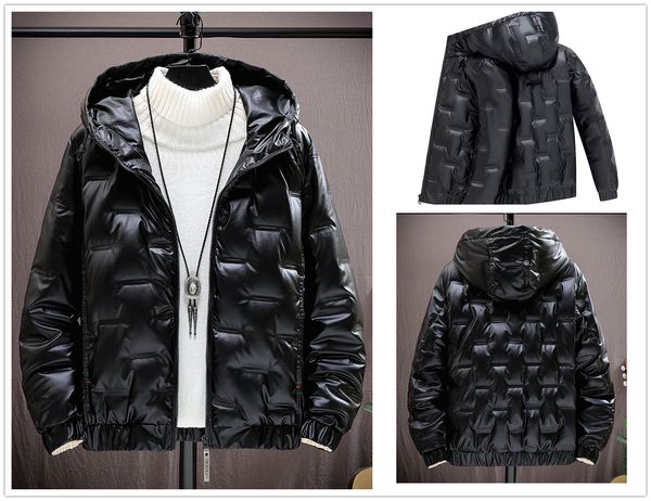 mens winter leisure down jacket large size lightweight hooded bright leather fashion casual white duck warm jackets to prevent cold coats wa, Black
mens winter leisure down jacket large size lightweight hooded bright leather fashion casual white duck warm jackets to prevent cold coats wa, Black