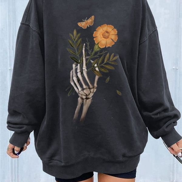 women s hoodies sweatshirts skeleton hand print vintage women sweatshirt long sleeve pullovers drop shoulder harajuku fleece loose sudaderas, Black
women s hoodies sweatshirts skeleton hand print vintage women sweatshirt long sleeve pullovers drop shoulder harajuku fleece loose sudaderas, Black