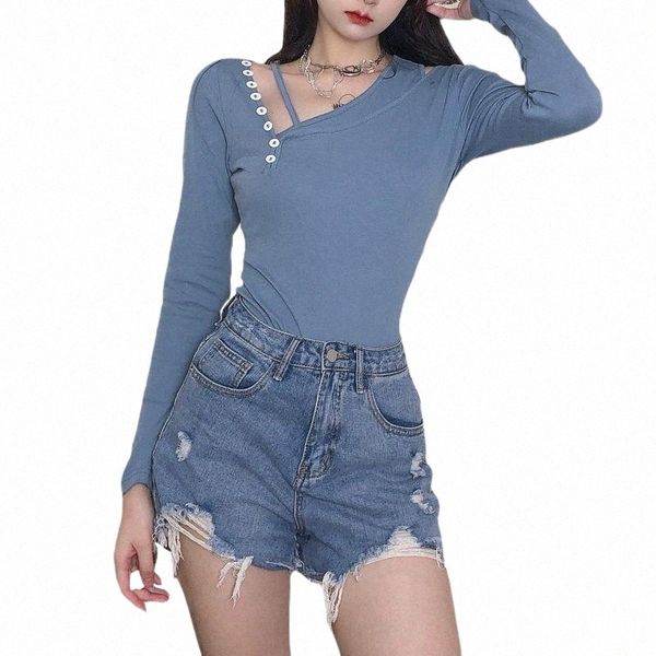 women solid color playsuit autumn adults long sleeve irregular collar romper button decor knitting triangle jumpsuit women's jumpsuits, Black;white
women solid color playsuit autumn adults long sleeve irregular collar romper button decor knitting triangle jumpsuit women's jumpsuits, Black;white