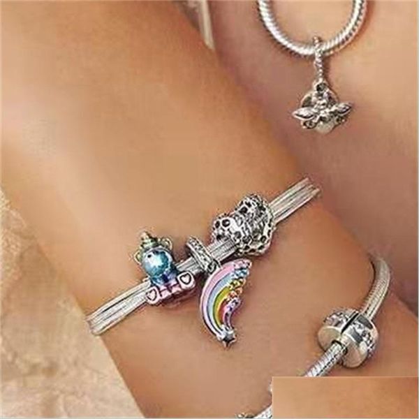 charms 100% 925 sterling sier colourf rainbow dangle charm fit original european bracelet fashion jewelry accessories drop delivery 2 dhakj, Bronze;silver
charms 100% 925 sterling sier colourf rainbow dangle charm fit original european bracelet fashion jewelry accessories drop delivery 2 dhakj, Bronze;silver