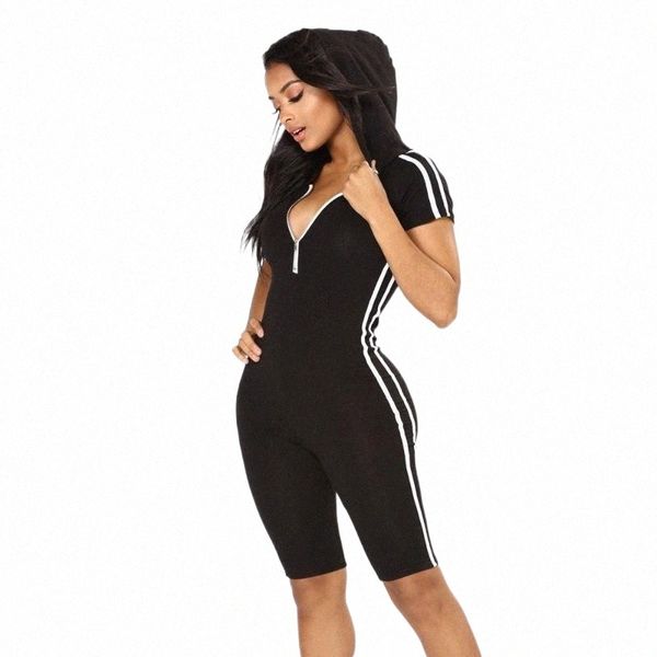 rompers and jumpsuits 2021 summer women short sleeve hooded front zipper black bodycon side striped knee length playsuits women's & 02z, Black;white
rompers and jumpsuits 2021 summer women short sleeve hooded front zipper black bodycon side striped knee length playsuits women's & 02z, Black;white