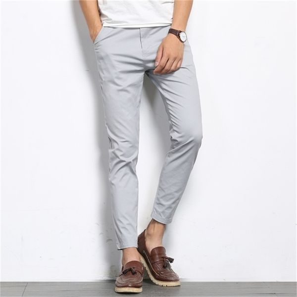 men's pants browon autumn men fashions solid color casual pants men straight slight elastic ankle-length formal trousers men 220914, Black
men's pants browon autumn men fashions solid color casual pants men straight slight elastic ankle-length formal trousers men 220914, Black