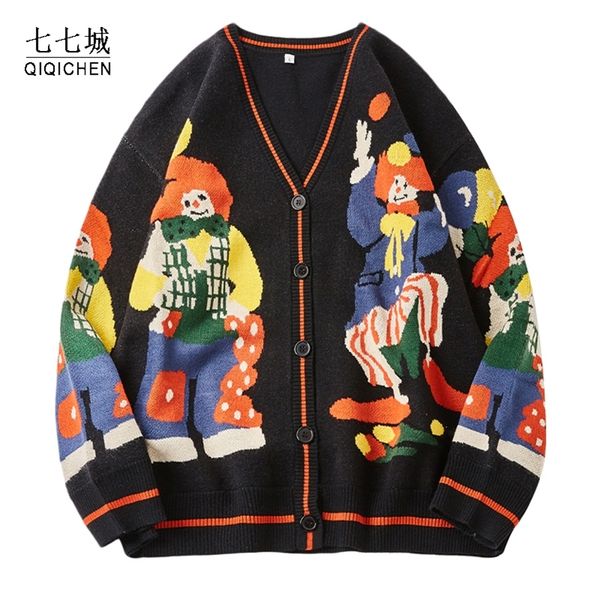 men's sweaters christmas knitted sweater women cardigan oversized streetwear knit jumper funny clown print cotton men's harajuku k, White;black
men's sweaters christmas knitted sweater women cardigan oversized streetwear knit jumper funny clown print cotton men's harajuku k, White;black