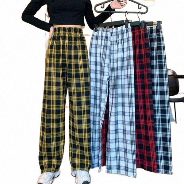 vintage black yellow plaid pants womens harajuku high waist trousers streetwear casual loose females pants straight punk hip hop j8is#, Black;white
vintage black yellow plaid pants womens harajuku high waist trousers streetwear casual loose females pants straight punk hip hop j8is#, Black;white