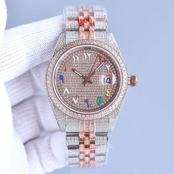 diamond watch automatic mechanical 41mm watches for men wristwatch stainless steel waterproof business wristwatches montre de luxe, Slivery;brown
diamond watch automatic mechanical 41mm watches for men wristwatch stainless steel waterproof business wristwatches montre de luxe, Slivery;brown