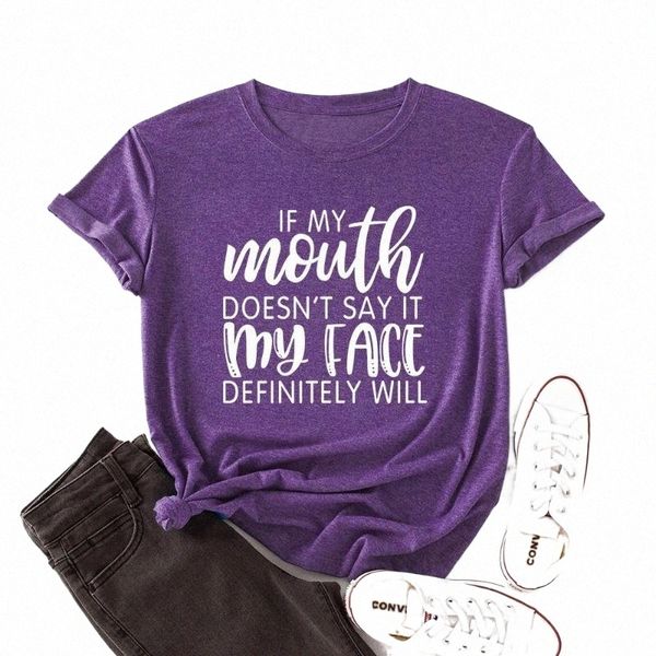 woman short sleeve colored cotton graphic tees summer t-shirt shirts if my mouth doesn't say it face definitely will women's l2h7, White
woman short sleeve colored cotton graphic tees summer t-shirt shirts if my mouth doesn't say it face definitely will women's l2h7, White