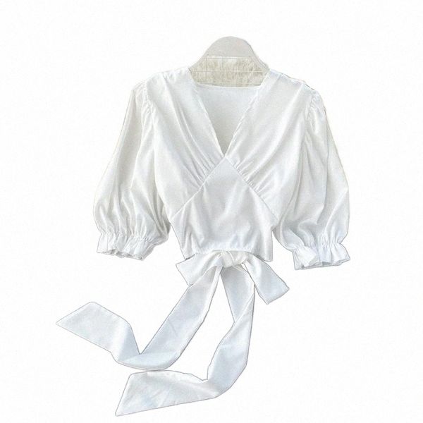 yornmona fashion back bow bandage crop women 2021 summer puff sleeve short white blouse shirt chic v neck ladies blusas women's blouses
yornmona fashion back bow bandage crop women 2021 summer puff sleeve short white blouse shirt chic v neck ladies blusas women's blouses