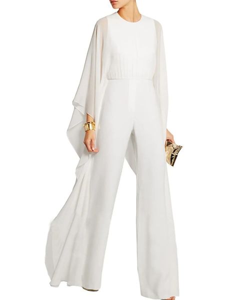 elegant chiffon mother of the bride pants suits empire waist women jumpsuits wedding guest formal evening dress jewel neck long sleeve white, Black;red
elegant chiffon mother of the bride pants suits empire waist women jumpsuits wedding guest formal evening dress jewel neck long sleeve white, Black;red