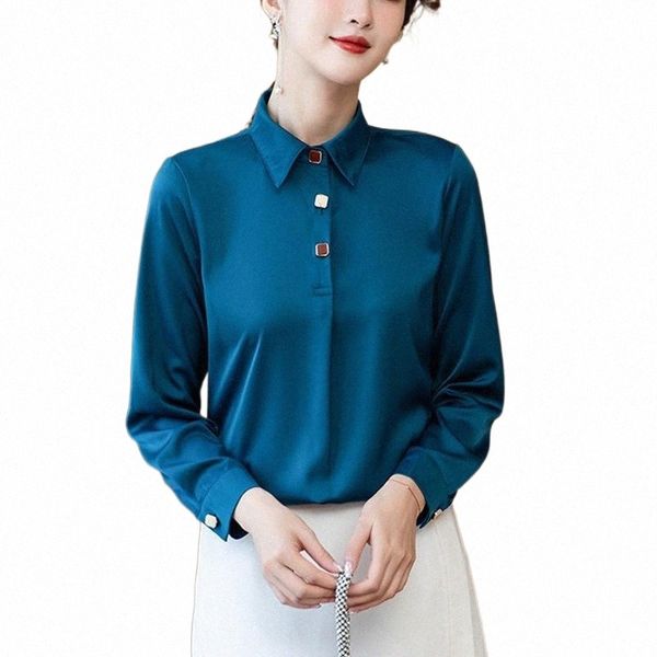women's blouses & shirts spring summer long sleeve shirt women elegant ol smooth silk satin femme fashion korean clothes pink white blu
women's blouses & shirts spring summer long sleeve shirt women elegant ol smooth silk satin femme fashion korean clothes pink white blu