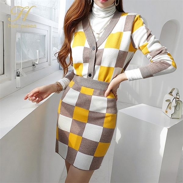 two piece dress h han queen autumn winter sweater 2 pieces set women v neck single breasted cardigan and bodycon pencil skirts office lady s, White
two piece dress h han queen autumn winter sweater 2 pieces set women v neck single breasted cardigan and bodycon pencil skirts office lady s, White