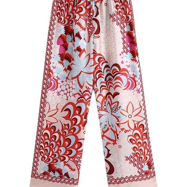 women's pants capris traf women fashion patchwork floral print wide leg pants vintage high elastic waist female ankle trousers streetwe, Black;white
women's pants capris traf women fashion patchwork floral print wide leg pants vintage high elastic waist female ankle trousers streetwe, Black;white