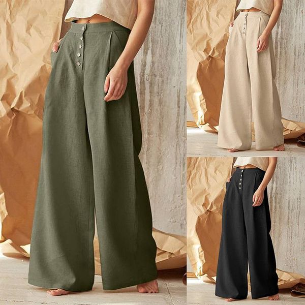 high waist pants 2022 european and american women's new solid color cotton linen loose casual pants, Black;white
high waist pants 2022 european and american women's new solid color cotton linen loose casual pants, Black;white