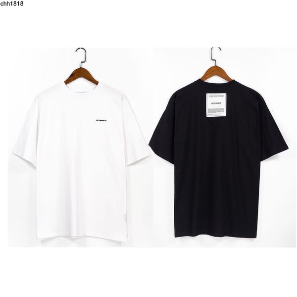men's t-shirts correct version of summer new witterment vetementss short sleeve t-shirt for men and women with white cloth label, White;black
men's t-shirts correct version of summer new witterment vetementss short sleeve t-shirt for men and women with white cloth label, White;black