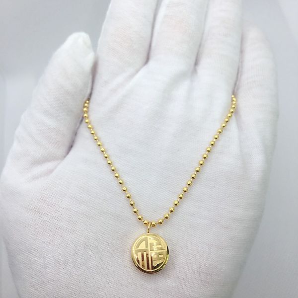 classic designer ladies necklace luxury round gold pendant girl valentine's day gift 316l stainless steel jewelry, Silver
classic designer ladies necklace luxury round gold pendant girl valentine's day gift 316l stainless steel jewelry, Silver