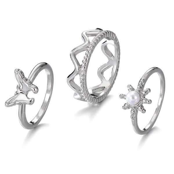 3pcs silver color metal ring set for women crown butterfly pearl vintage finger ring creative gift fashion jewelry
3pcs silver color metal ring set for women crown butterfly pearl vintage finger ring creative gift fashion jewelry