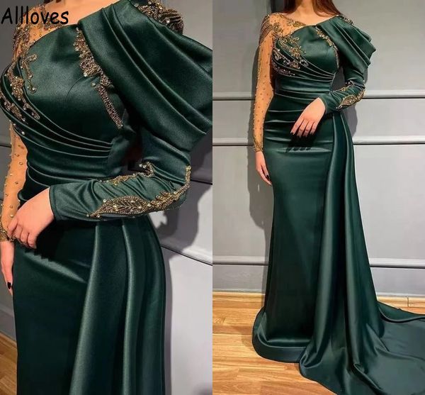 dark green saudi arabia mermaid evening dresses with long sleeves sparkle crystals beads prom reception gowns formal ruched satin peplum ves, Black;red
dark green saudi arabia mermaid evening dresses with long sleeves sparkle crystals beads prom reception gowns formal ruched satin peplum ves, Black;red