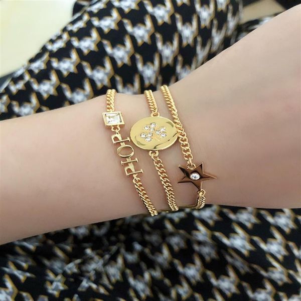 designer letter bracelet three pic yellow round link chain have stamp star very beautiful with box 060620294m, Black
designer letter bracelet three pic yellow round link chain have stamp star very beautiful with box 060620294m, Black