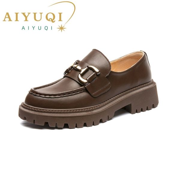 dress shoes aiyuqi woman genuine leather loafers casual women student slip on round toe platform footwear female 220915, Black
dress shoes aiyuqi woman genuine leather loafers casual women student slip on round toe platform footwear female 220915, Black