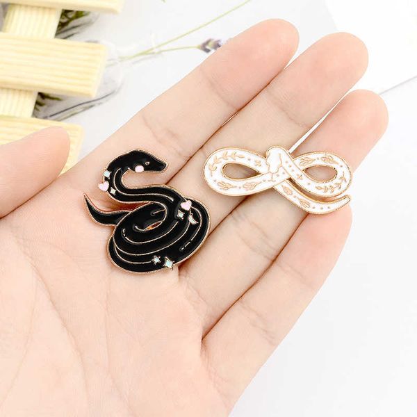 personalized cartoon animal enamel brooch creative cute black snake white snake alloy baking varnish brooch pin badge, Gray
personalized cartoon animal enamel brooch creative cute black snake white snake alloy baking varnish brooch pin badge, Gray