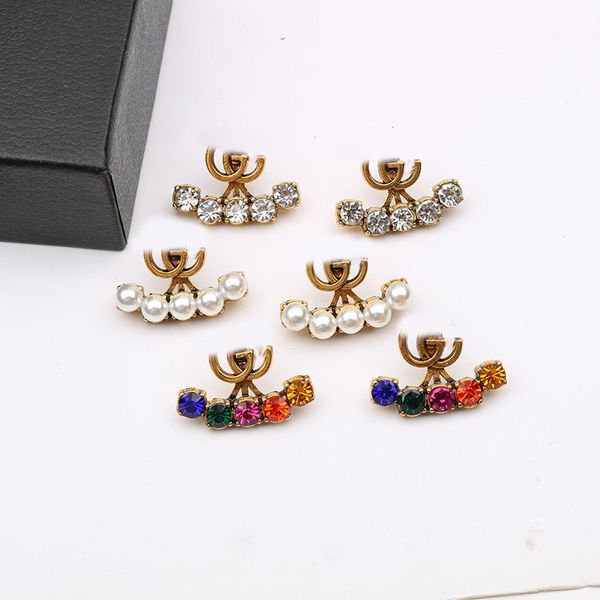 brand designer earring women stud luxury pendant pearl rhinestone crystal double letter shape 925s silver jewelry, Golden;silver
brand designer earring women stud luxury pendant pearl rhinestone crystal double letter shape 925s silver jewelry, Golden;silver