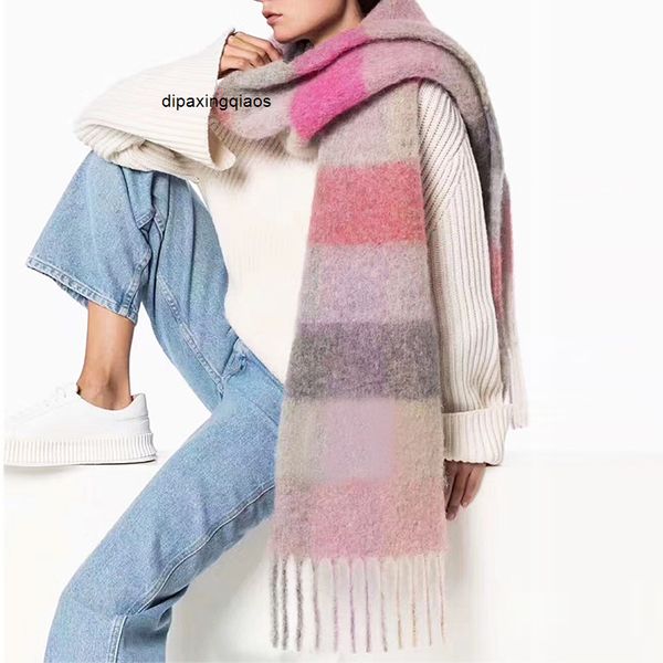 designer scarf acne sweden studios new color autumn and winter ac star same wool cashmere women's rainbow checkered double faced large, Blue;gray
designer scarf acne sweden studios new color autumn and winter ac star same wool cashmere women's rainbow checkered double faced large, Blue;gray