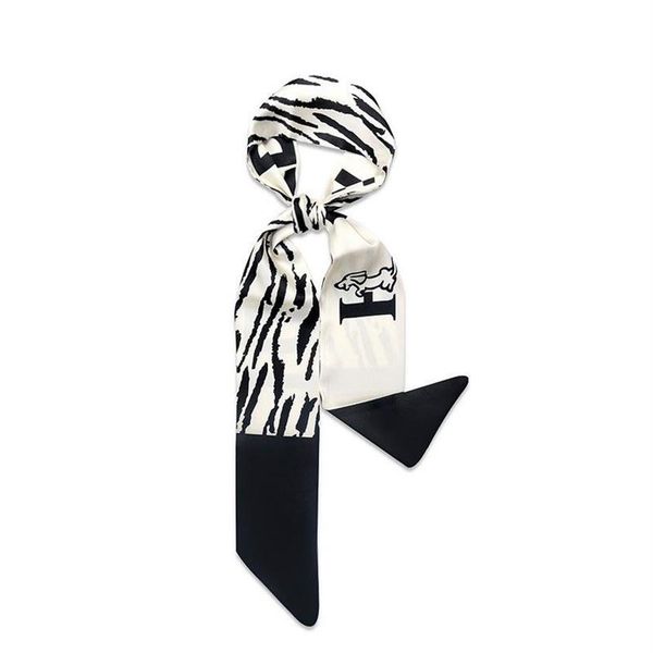 factory 2021 chic style black white printed hair head satin scarf women luxury letters h long skinny handle bag scarfs scarves275j, Blue;gray
factory 2021 chic style black white printed hair head satin scarf women luxury letters h long skinny handle bag scarfs scarves275j, Blue;gray
