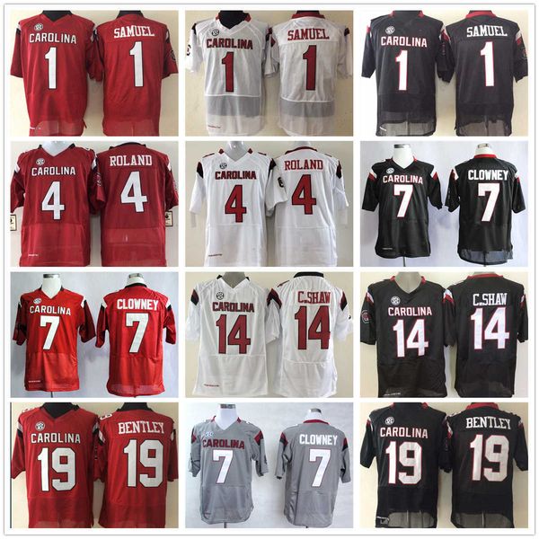 american college football wear ncaa college south carolina gamecock football jerseys 1 deebo samuel 4 shaq roland 7 jadeveon clowney 14 conn, Black
american college football wear ncaa college south carolina gamecock football jerseys 1 deebo samuel 4 shaq roland 7 jadeveon clowney 14 conn, Black