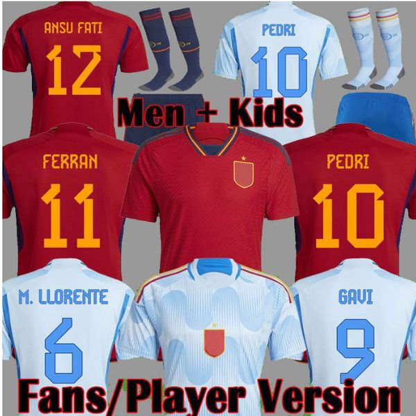 2022 spain soccer jersey pedri ferran torres morata gavi football shirt ansu fati koke azpilicueta men and kids kits quality, White;black
2022 spain soccer jersey pedri ferran torres morata gavi football shirt ansu fati koke azpilicueta men and kids kits quality, White;black