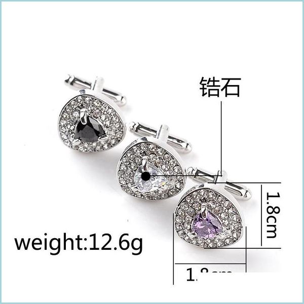 cuff links luxury heart crystal diamond cufflinks cuff links sleeve button for women men shirts dress suits cufflink wedding jewelry dho5e, Silver
cuff links luxury heart crystal diamond cufflinks cuff links sleeve button for women men shirts dress suits cufflink wedding jewelry dho5e, Silver