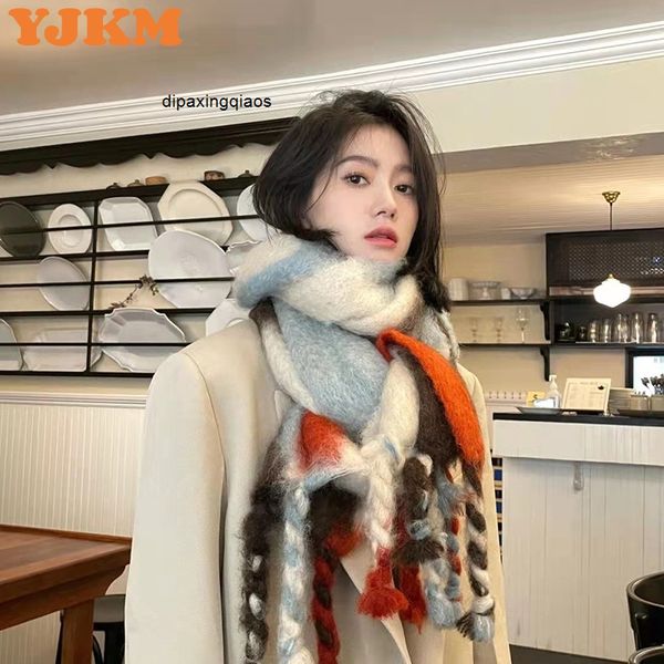 designer scarf acne sweden studios ac women's autumn and winter imitation cashmere thick beard ; women's versatile color bar grid;, Blue;gray
designer scarf acne sweden studios ac women's autumn and winter imitation cashmere thick beard ; women's versatile color bar grid;, Blue;gray