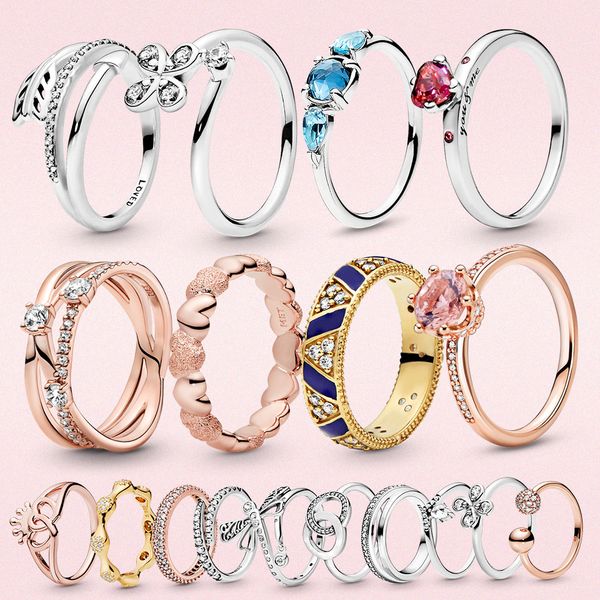 925 silver wedding rings heart shape original fit pandora ring diy jewelry gifts for women, Slivery;golden
925 silver wedding rings heart shape original fit pandora ring diy jewelry gifts for women, Slivery;golden