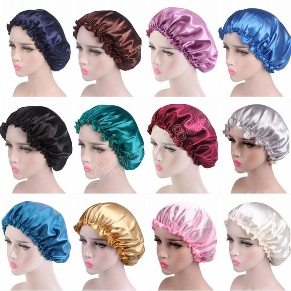 solid color satin night cap fashion womens elastic band hair care bonnet femme soft rayon sleep hats, Blue;gray
solid color satin night cap fashion womens elastic band hair care bonnet femme soft rayon sleep hats, Blue;gray