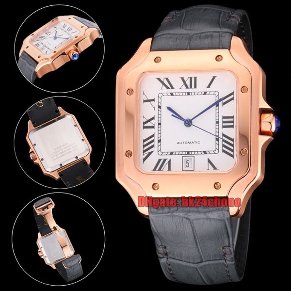 8 styles ca watches sa0019 rose gold 39mm santo automatic mechanical mens watch white dial leather strap gents wristwatches, Slivery;brown
8 styles ca watches sa0019 rose gold 39mm santo automatic mechanical mens watch white dial leather strap gents wristwatches, Slivery;brown