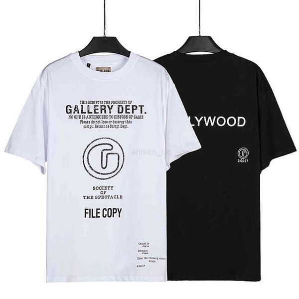 fashion t shirs galleryes couples high version 22 summer letter men's women's short sleeve t-shirt, White;black
fashion t shirs galleryes couples high version 22 summer letter men's women's short sleeve t-shirt, White;black