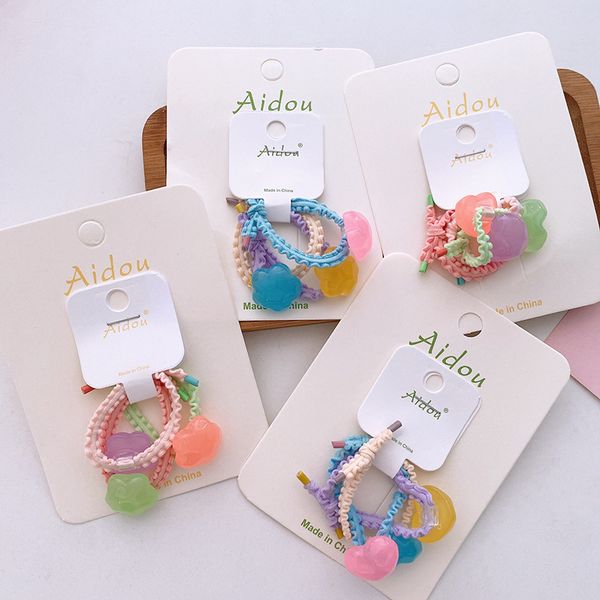 3 pcs new korean sweet girl simple jelly color love lace elastic hair bands fashion cute children's ponytail hair accessories, Slivery;white
3 pcs new korean sweet girl simple jelly color love lace elastic hair bands fashion cute children's ponytail hair accessories, Slivery;white