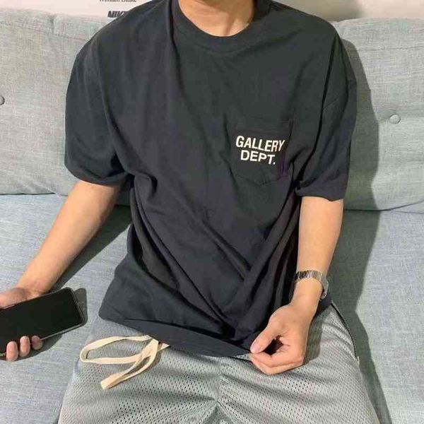 fashion t shirs galleryes couples american brand vintage wash used pocket letter print short sleeve men's women's loose shirts, White;black
fashion t shirs galleryes couples american brand vintage wash used pocket letter print short sleeve men's women's loose shirts, White;black