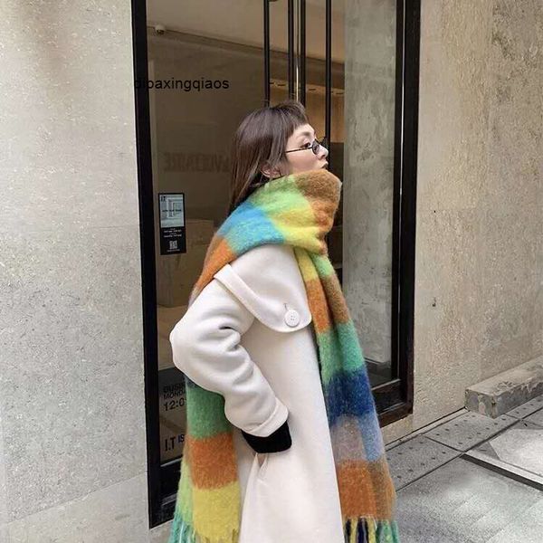 designer scarf acne sweden studios autumn and winter ac rainbow warm thickened shawl colorful plaid cashmere like coffee scarf for men and w, Blue;gray
designer scarf acne sweden studios autumn and winter ac rainbow warm thickened shawl colorful plaid cashmere like coffee scarf for men and w, Blue;gray