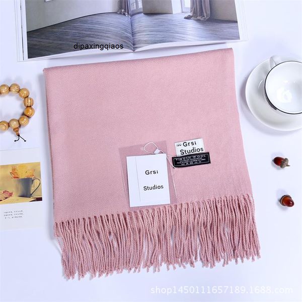 designer scarf acne sweden studios 2019 winter new ac warm brushed fashionable women's tassel shawl, Blue;gray
