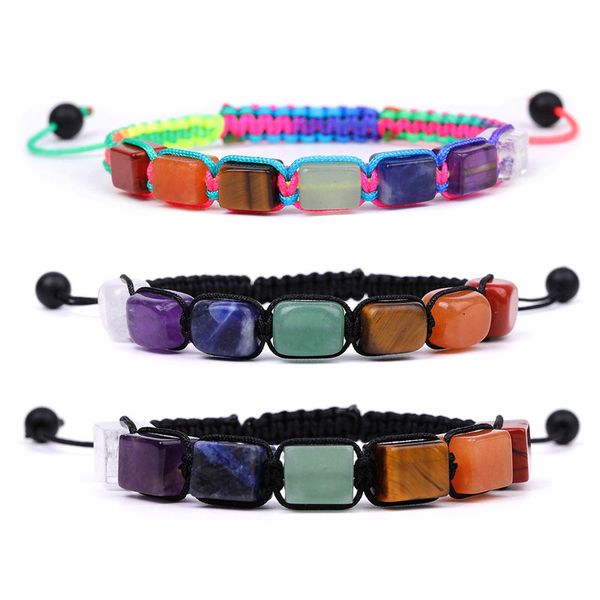 natural crystal stone handmade rope braided beaded charm bracelets for women men party club adjustable yoga jewelry, Golden;silver
natural crystal stone handmade rope braided beaded charm bracelets for women men party club adjustable yoga jewelry, Golden;silver