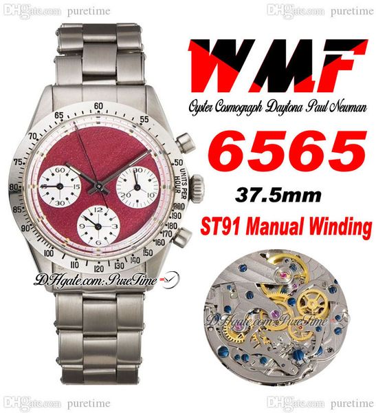 paul newman st91 manual winding chronograph mens watch 6565 wmf 1967 rare vintage red dial white subdial oystersteel bracelet super edition, Slivery;brown
paul newman st91 manual winding chronograph mens watch 6565 wmf 1967 rare vintage red dial white subdial oystersteel bracelet super edition, Slivery;brown
