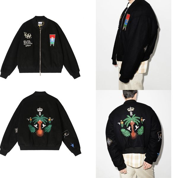 22fw men woolen jacket vintage heavy embroidery coats men's fashion thick casual outwear, Black;brown
22fw men woolen jacket vintage heavy embroidery coats men's fashion thick casual outwear, Black;brown