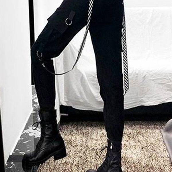 women's pants black cargo pants women casual joggers high waist loose female hip hop trousers korean punk pants funny streetwear femme, Black;white
women's pants black cargo pants women casual joggers high waist loose female hip hop trousers korean punk pants funny streetwear femme, Black;white