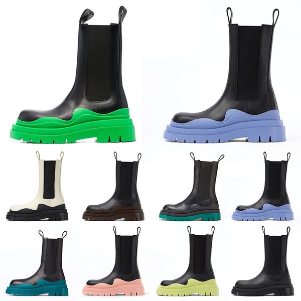 bottegas tire chelsea platform boots designer shoes wave colored rubber outsole elastic webbing outdoor martin ankle luxury men women boot, Black
bottegas tire chelsea platform boots designer shoes wave colored rubber outsole elastic webbing outdoor martin ankle luxury men women boot, Black