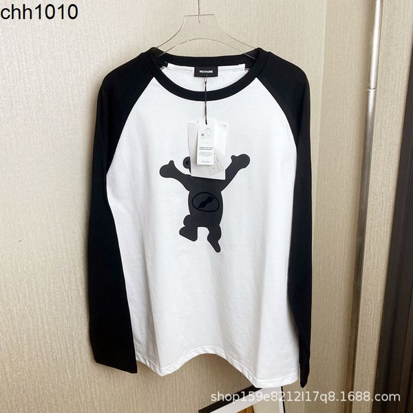 2022 autumn we11done flocked bears raglan long sleeve couple t-shirt welldone sweater, Black
2022 autumn we11done flocked bears raglan long sleeve couple t-shirt welldone sweater, Black