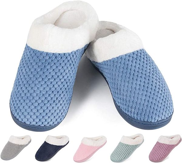 winter knit slippers women's warm memory foam non-slip home shoes blue, Black
winter knit slippers women's warm memory foam non-slip home shoes blue, Black