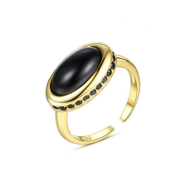 luxury ladies adjustable elegant s925 sterling silver rings inlaid with black zircon banquet birthday present woman open ring, Golden;silver
luxury ladies adjustable elegant s925 sterling silver rings inlaid with black zircon banquet birthday present woman open ring, Golden;silver